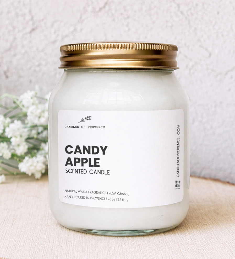 Large Candy Apple scented candle hand-poured in Provence