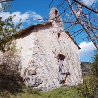 Old chapel in Douroulles village, Provence, South of France.