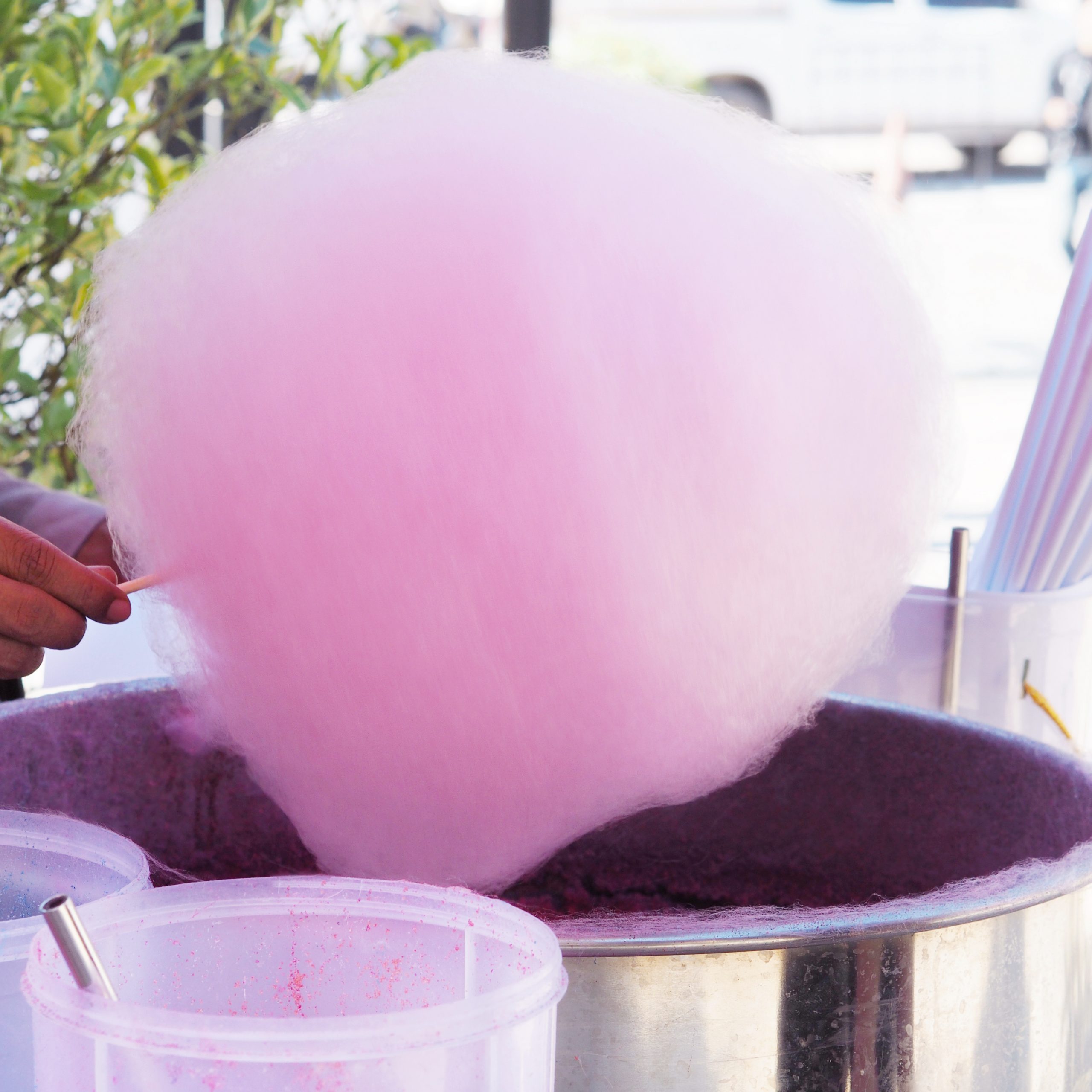 Pink candy floss inspiring the Large Cotton Candy scented candle