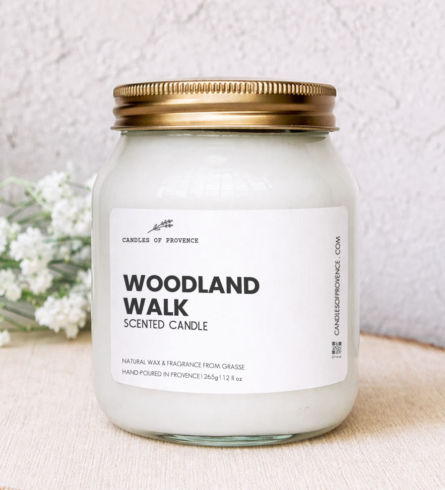 Large Woodland Walk scented candle hand-poured in Provence